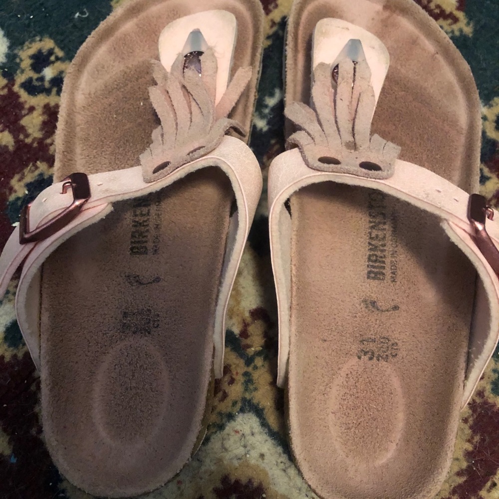 BIRKENSTOCKS LGT PINK, size 3, tassels